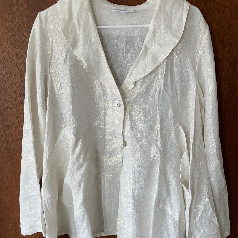 Bryn Walker Light Linen Jacket with Shimmer